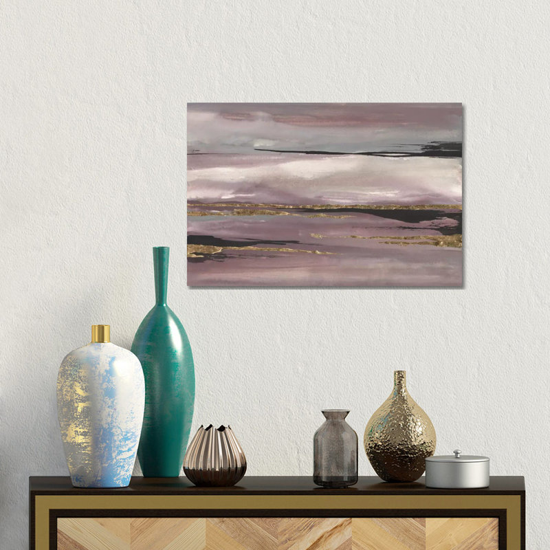 Gilded Storm III by Chris Paschke - Print on Canvas, 20.32 cm H x 30.48 cm W, Wrapped Canvas
