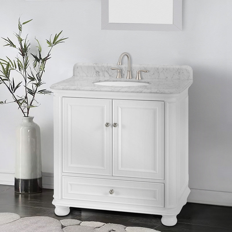 Meuble-lavabo 36 po avec comptoir et dosseret