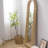 Half-Circle Rattan+Manufactured Wood Full Length Mirrors