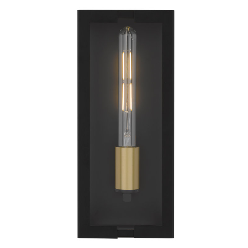 Young 1-Light Matte Black Outdoor Wall Lantern