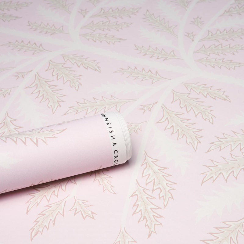 Schumacher x Neisha Crosland Thistle Wallpaper, Neutral