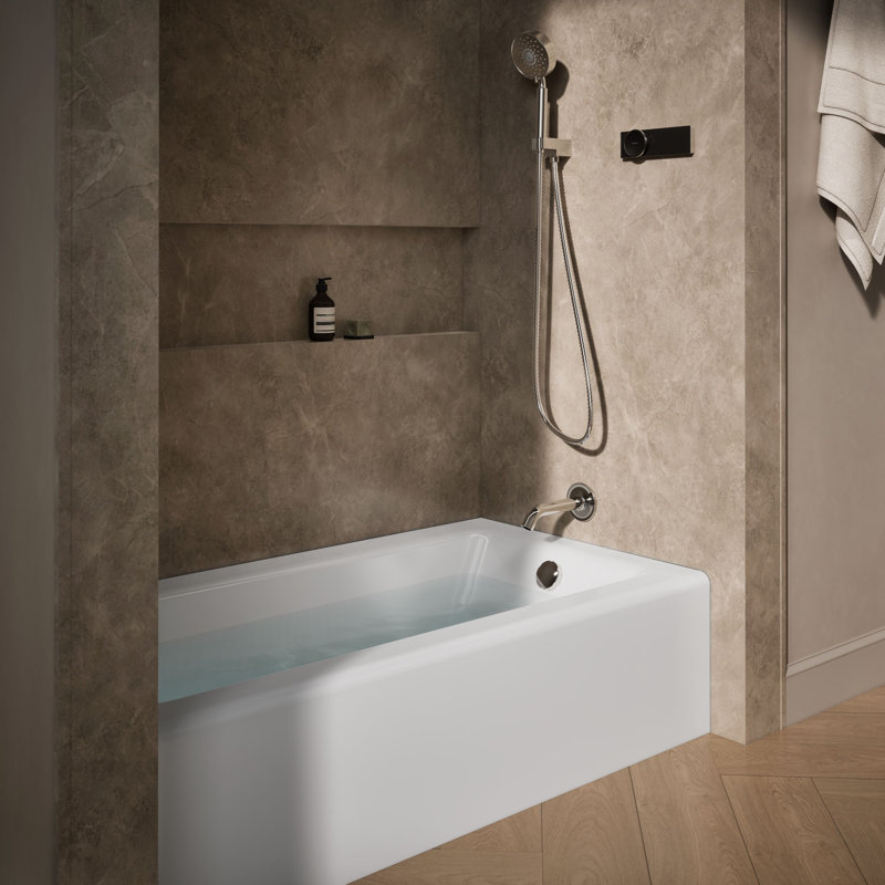 Bellwether® 60" x 32" Soaking Bathtub, White, Right