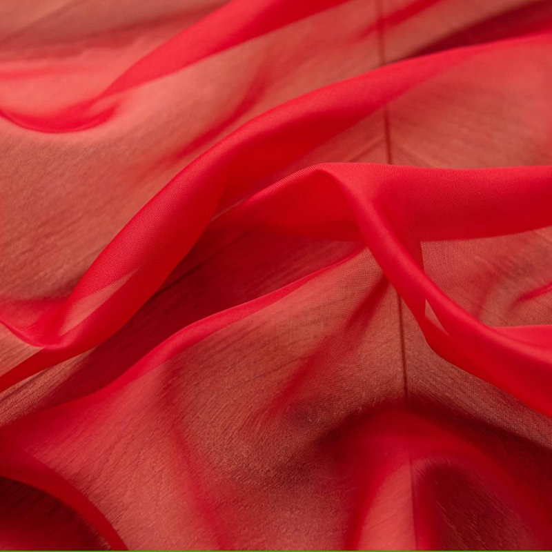 2pcs Sheer Curtains for Living Room,Solid Voile Airy Curtains for Bedroom,Thin Decorative Curtains, Red
