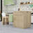 Kitchen Island with Power Outlet, Open Shelves and 2 Drawers-1234943487