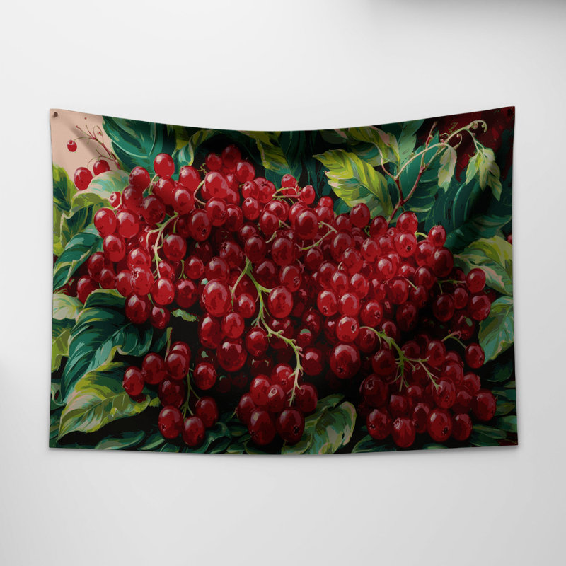 Tapisserie murale «Fruit groseille», 88 po x 104 po