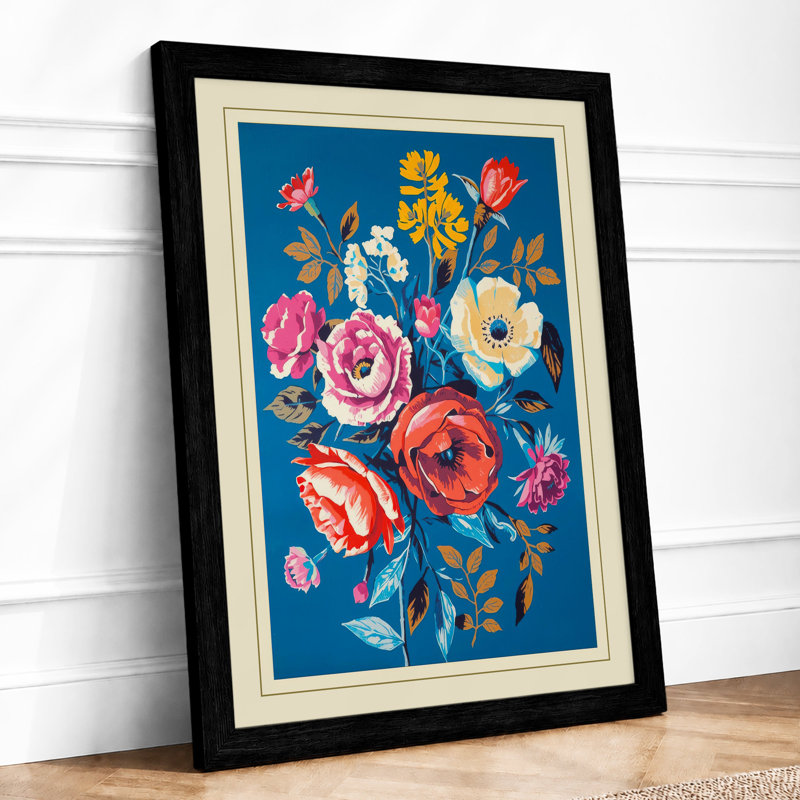 Garden in Bloom Botanical - Framed Print, A1 - 84.1 x 59.4 cm, Black