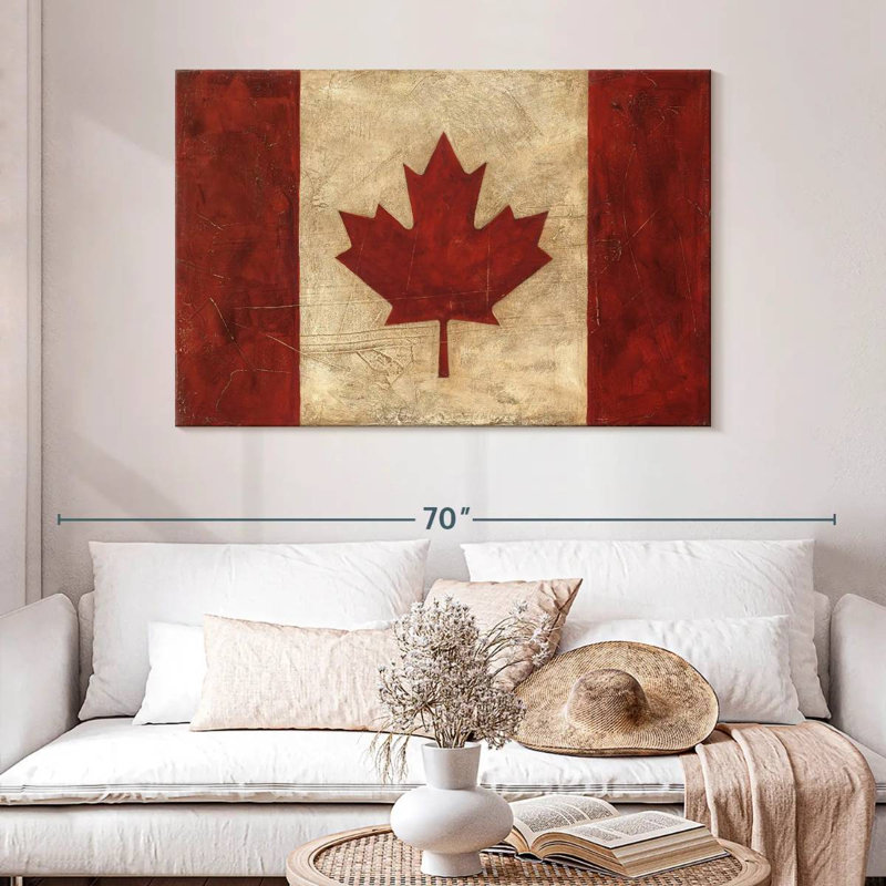 Drapeau canadien rétro Borges, H 32 po x l 48 po