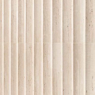 Stonework Ivory Travertine 12x24 3D Vein Cut Tile