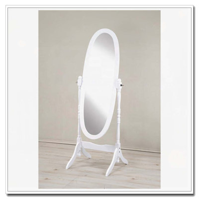 Miroir de plancher en bois