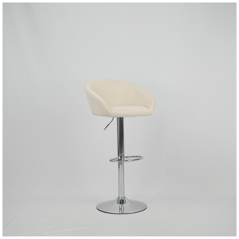 Fauteuil d'appoint en velours semi-circulaire avec dossier ergonomique Hengming, beige, 25