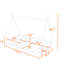 Twin Wooden House-Shaped Bed With Slats