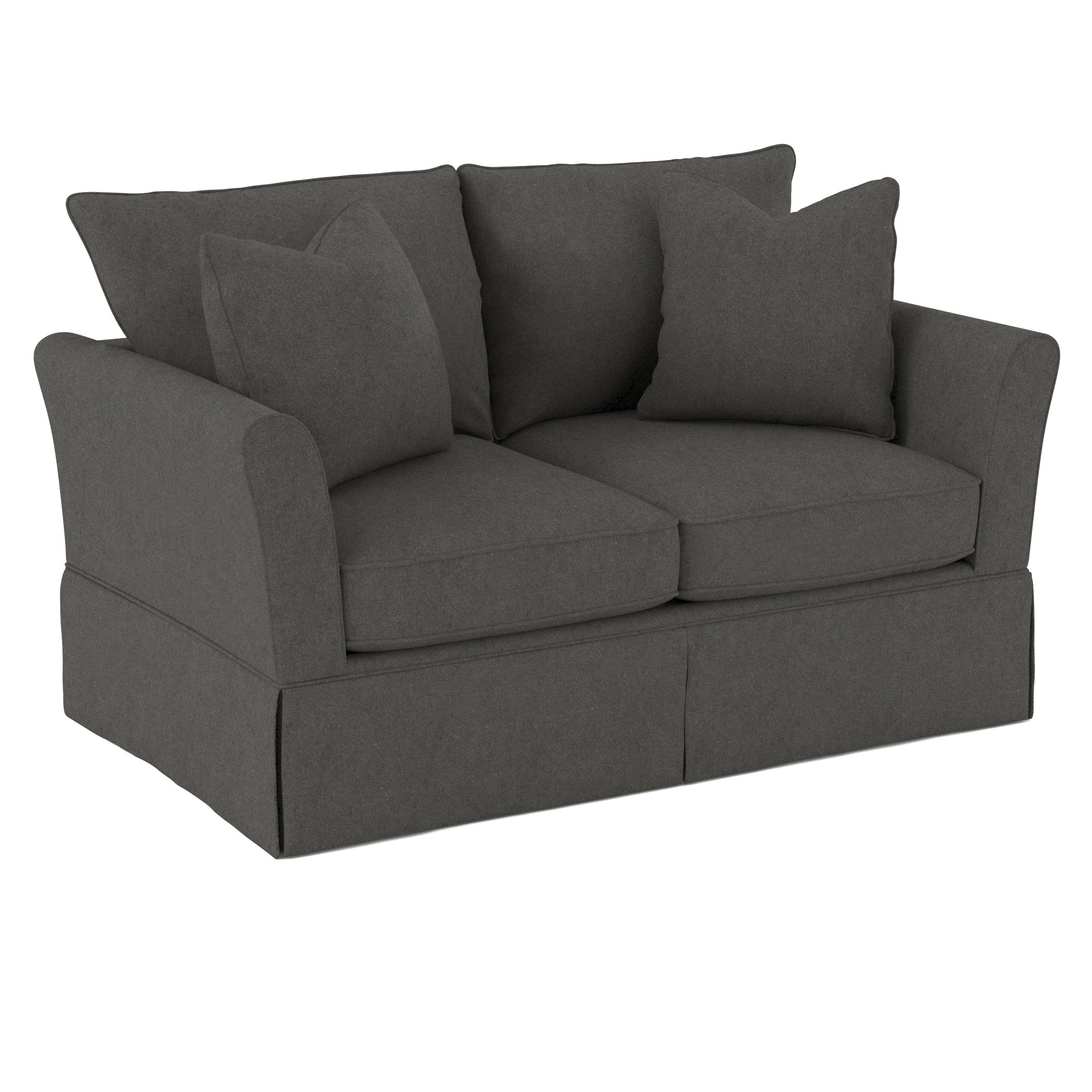 Shelby 60'' Upholstered Loveseat, Bella Otter Performance Velvet