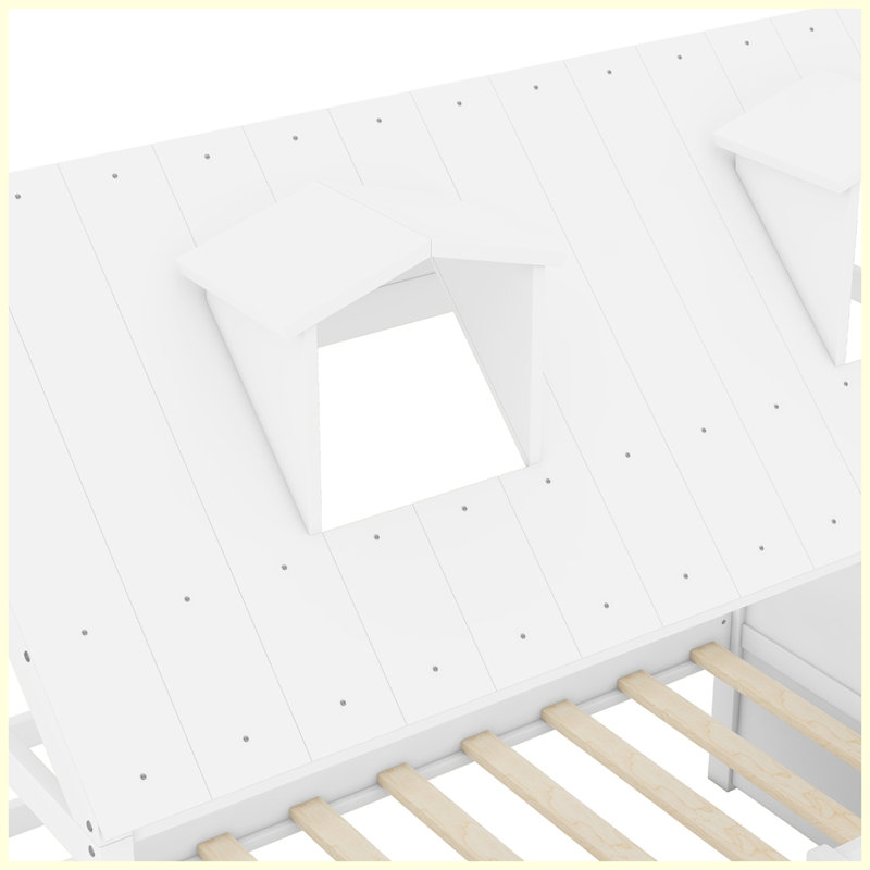 Structure de lit Modern, Lit simple, Blanc