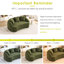 Canapé incurvé moderne 049s 2 en chenille sans os, version améliorée, 3 coussins, idéal pour les appartements, design d'espace avec un salon décoratif, confortable pour les invités