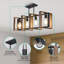 Light Dimmable Kitchen Island Square / Rectangle Chandelier-2105428943