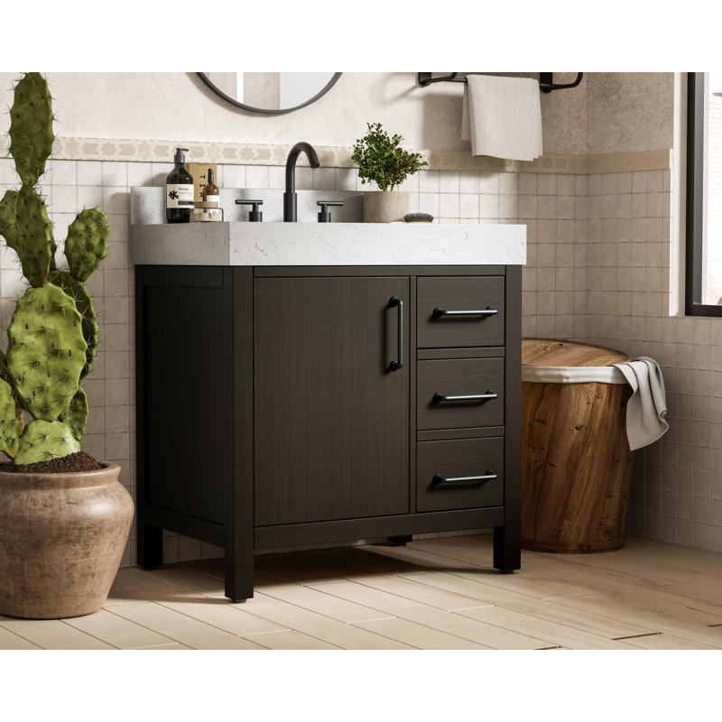 32 inch Single Bathroom Vanity_Traditional_VF60632-BS, Mocha Brown