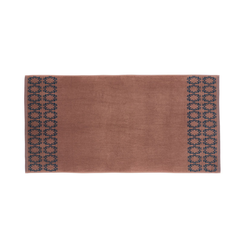 Deray Midweight Bath Towel, Brown/Green