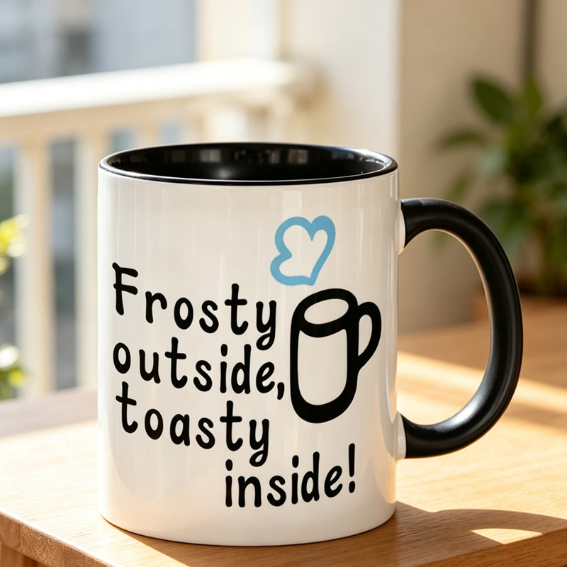 A Ceramic Coffee Mug with a Cozy Design, Perfect for Enjoying Tea, Milk, Or Water While Reading.