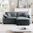 Two-Seater Sofa  With One Footrest