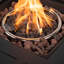 Square Steel Fire Pit with Wicker Base