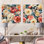 Spring Bouquet Botanical Pattern II - Floral Square Collage Set Of 2
