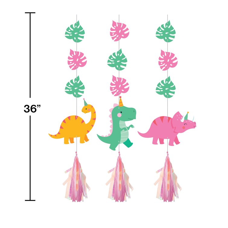 Creative Converting Girl Dinosaur Favor Boxes, 12 ct