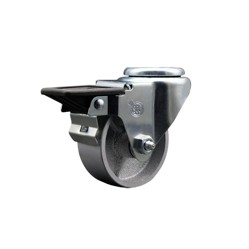 Trou de boulon de roue semi-pivotant en acier avec frein de verrouillage Posi SCC