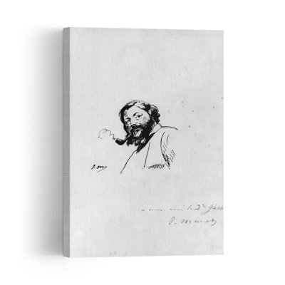 Portrait de Gustave Courbet, une œuvre d'art murale abstraite et contemporaine
