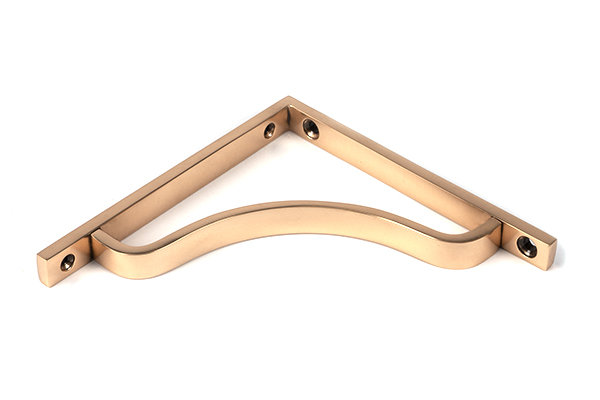 Abingdon Shelf Bracket, 15cm H x 5.9cm W x 1.5cm D, Polished Bronze