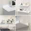 Ensemble de 2 tablettes flottantes longues avec rebord, 48 po, blanc