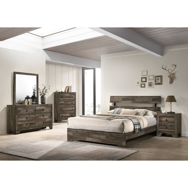 Aurora Dark Brown 4-Piece Queen Bedroom Set