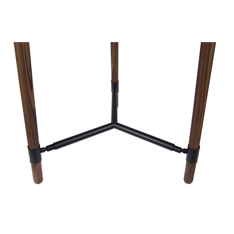Mariauna 1 Light Floor Lamp With Matte Black With Faux Woodgrain Finish And White Shade