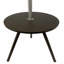 Table d'appoint ronde 57 "avec lampe et centrale électrique 57"