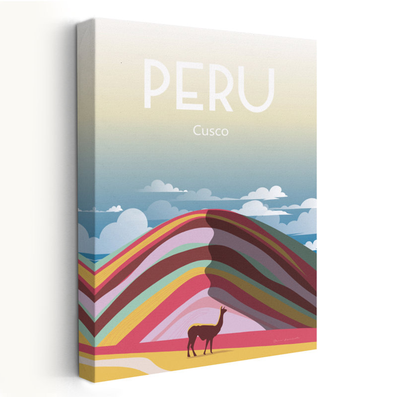 Pérou - Aventures, Andes, Cusco, art illustratif, H 36 po x l 24 po