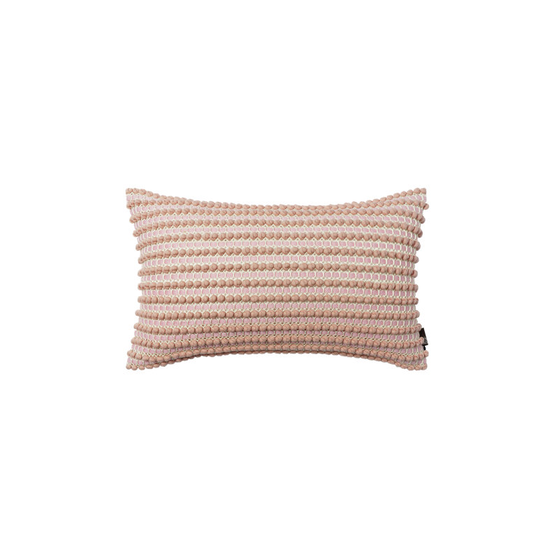 Insert de housse de coussin tissé lombaire décoratif rose