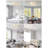 Silver Flush Mount Boho Ceiling Fan With Lights, 20" Caged Rattan Ceiling Fans With Light And Remote, Enclosed With 6 Speeds For Living Room, Bedroom, Nursery-1811289724