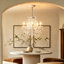 Lustre traditionnel style bougie 5/6/8 lumières Valmira au fini blanc rétro-226842296-226842298