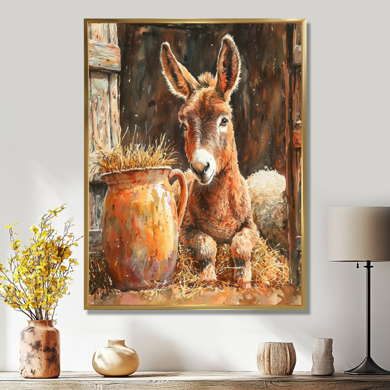 Doersten - Animals Wall Decor, H 32 po x l 16 po, Reproduction encadrée sans passe-partout, Doré