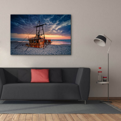 «Shipwreck Of The Ocean Pursuit» par Rick Berk, art mural sur toile