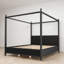 Lit plateforme à baldaquin en bois, tête et pied de lit cannelés, style moderne, chambre-1507846722-1507846733