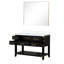 Meuble-lavabo en chêne noir l 48 po x P 22 po, comptoir en quartz blanc et miroir de 46 po - et élégant pour la décoration de salle de bain