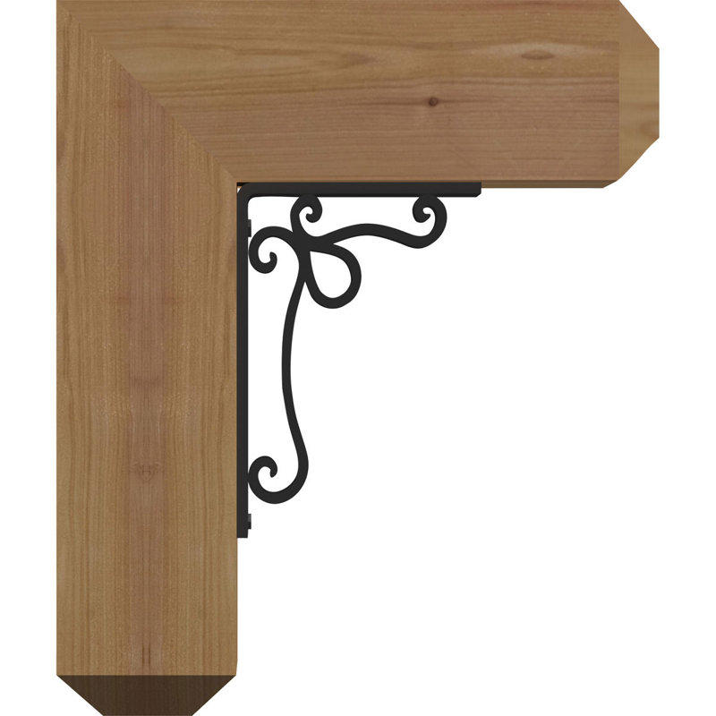 Support triple Ironcrest de 4 po d'épaisseur Orleans, 12"H x 9 1/2"D, Cèdre rouge de l'Ouest l 3 1/2 po x T 2 po (lisse