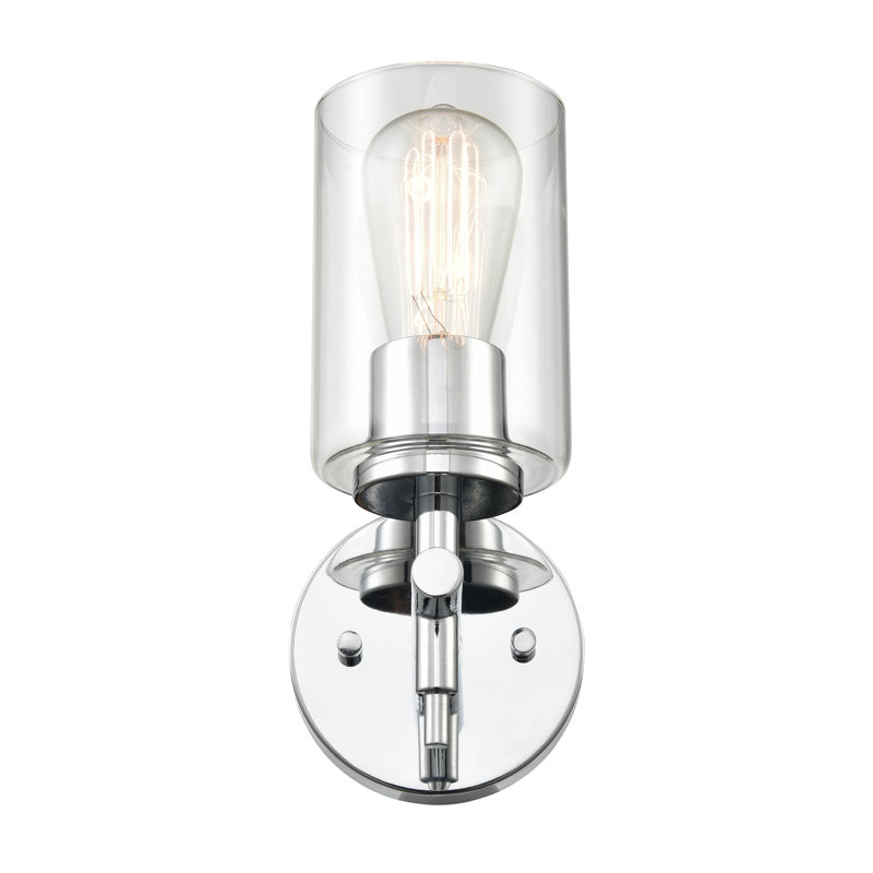 Dougan Dimmable Bath Sconce, Brushed Nickel, Clear