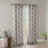 Fretwork Print Grommet Top Window Curtain Panel With Geometric Pattern And Soft Light Filtering Functionality.-534900649-534900651