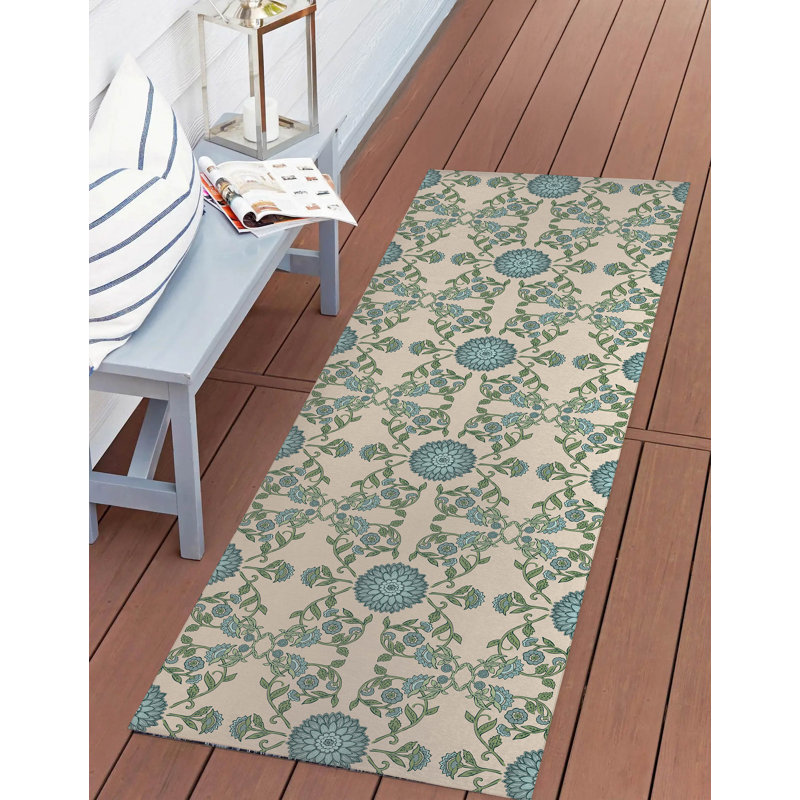 Aria Soft Step Outdoor Area Rug, Runner 8' x 2'6", Ivory