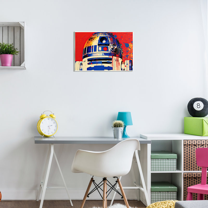 Robot Urban Paint Splatter par Birch & Ink, H 13 po x l 19 po x P 0,5 po