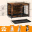 Caisse pour animal à double porte avec entrée verrouillable et plateau coulissant-290467084-329167902