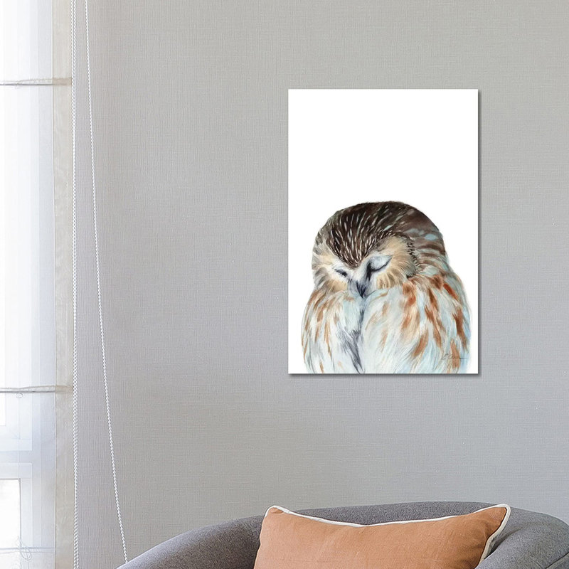 Woodland Sleeping Owl by Watercolor Luv - Wrapped Canvas Print, 66.04 cm H x 45.72 cm W