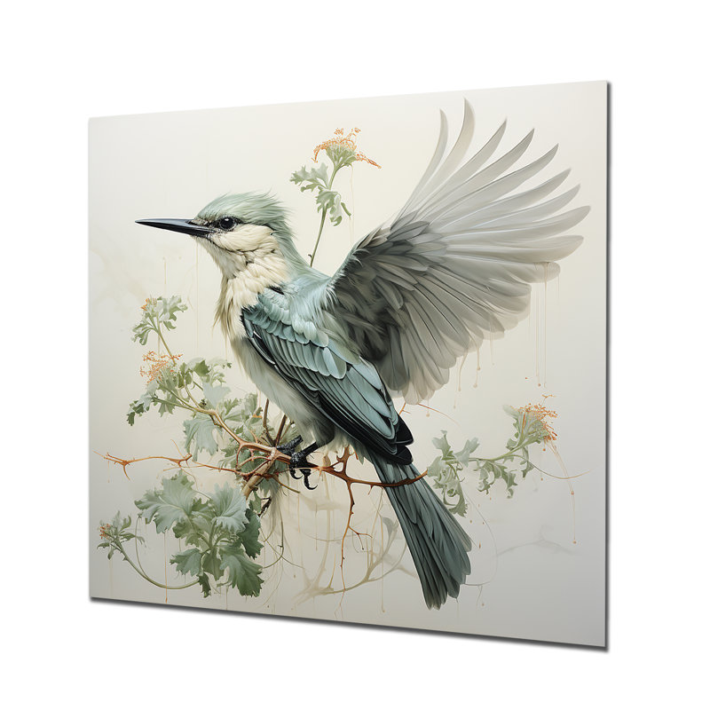 Hummingbird Jade Journey 1 - Hummingbird Animal Metal Wall Art, 29" H x 29" W
