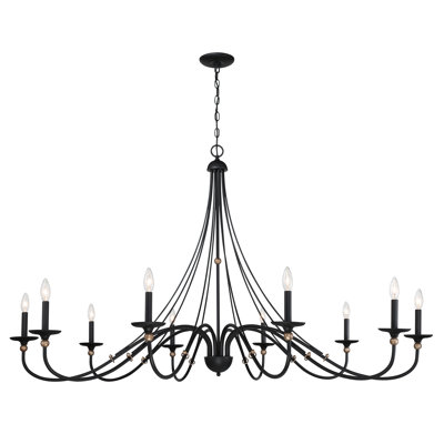 Westchester County 10 - Light Steel Dimmable Chandelier